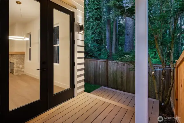 Dining area leads to spacious patio and immaculately landscaped back yard
