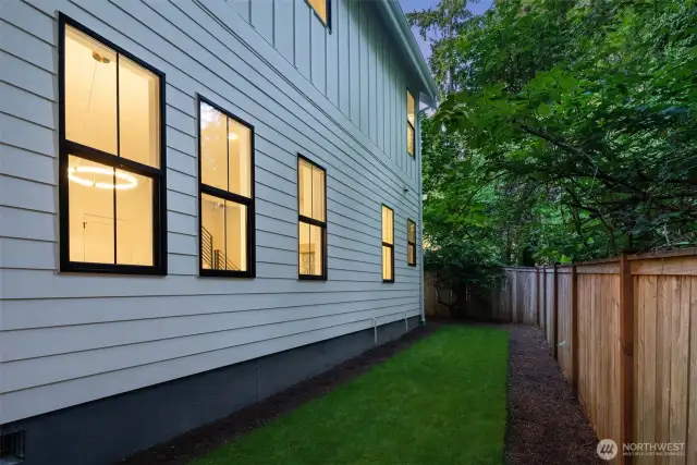 Fully fenced backyard