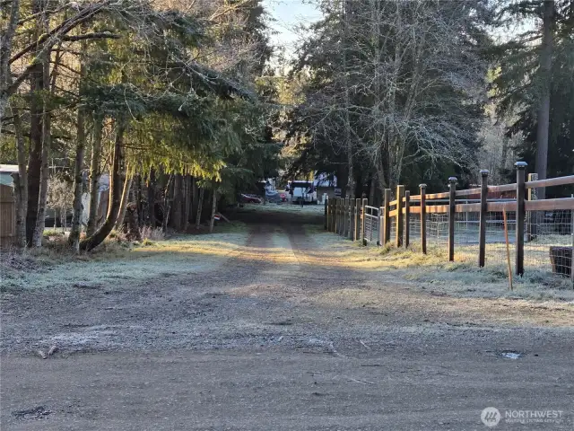 Driveway easement into home.
