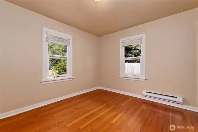 Bedroom two located on the back of the house.