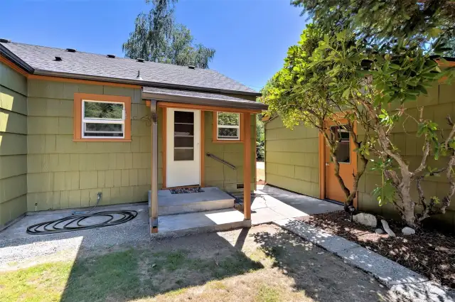 Back door leading off of the laundry room.