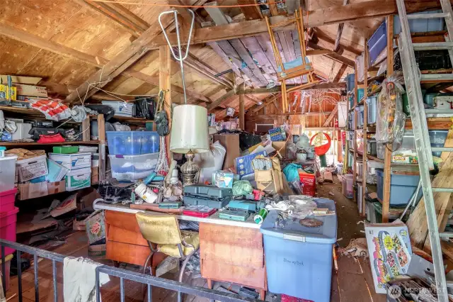 Attic above shop/garage