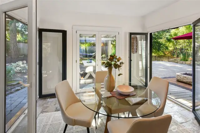 Dining room with access to beautiful patio