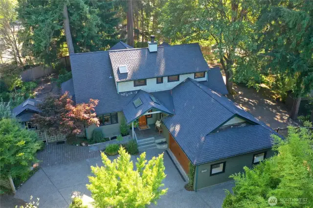 Beautiful rooflines of this home