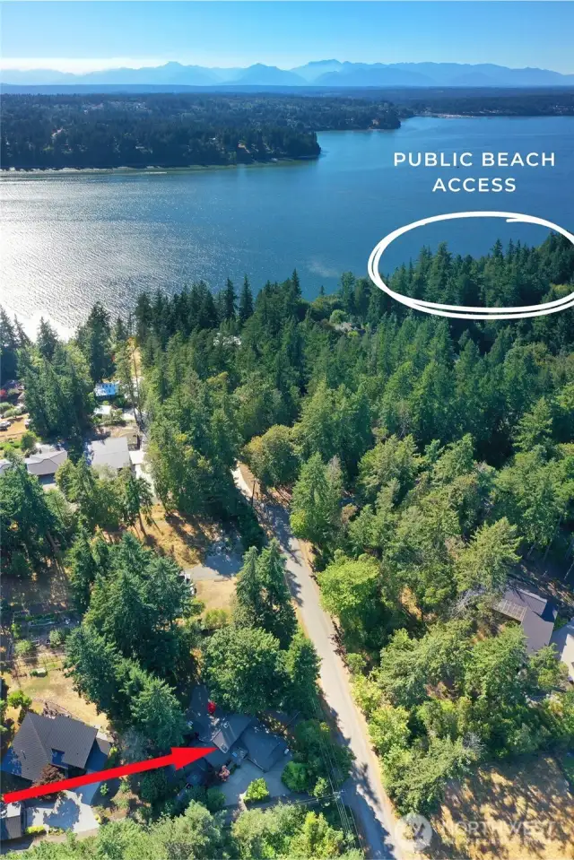 This home is short distance from Public Beach Access!