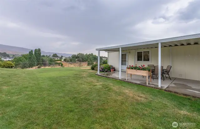 Generous side yard with lovely views!
