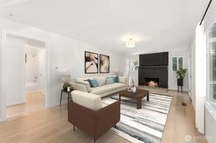 Virtually Staged Living Room
