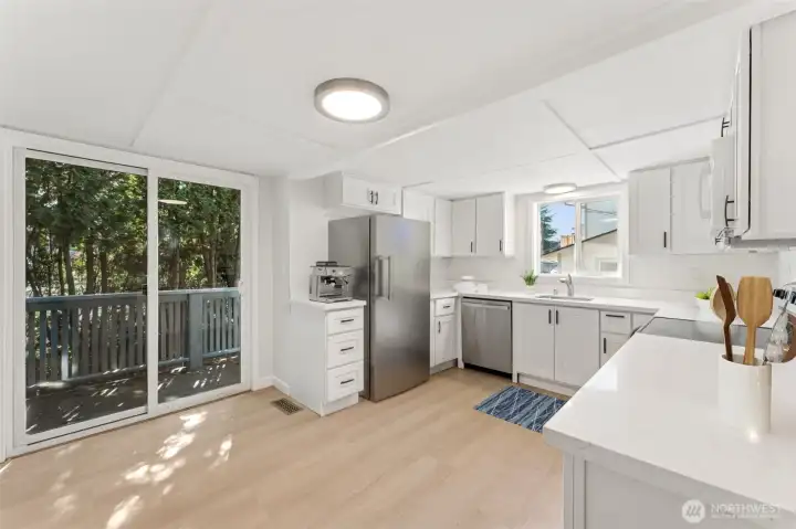 A new refrigerator has been installed