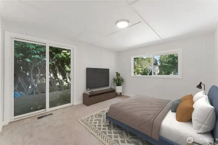 Primary Suite Virtually Staged