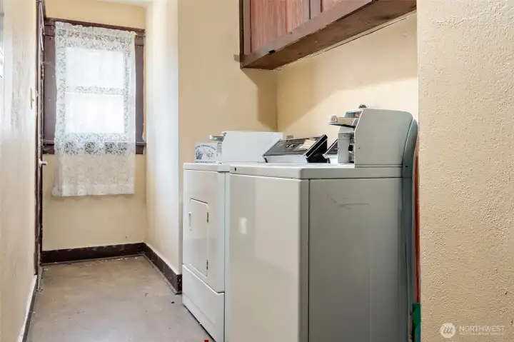 Coin op laundry in a common area