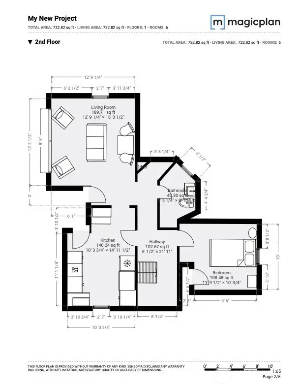 Unit 2 - Upper One Bedroom