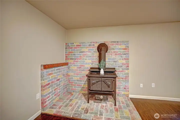 Wood stove in main family room