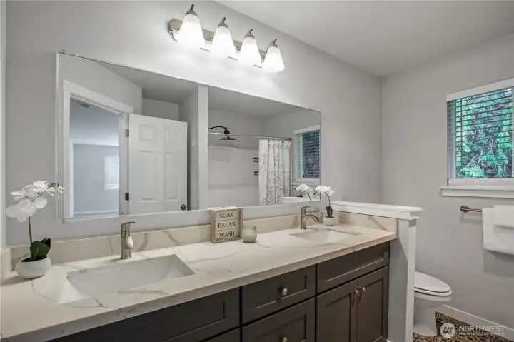 Primary Ensuite with dual vanities