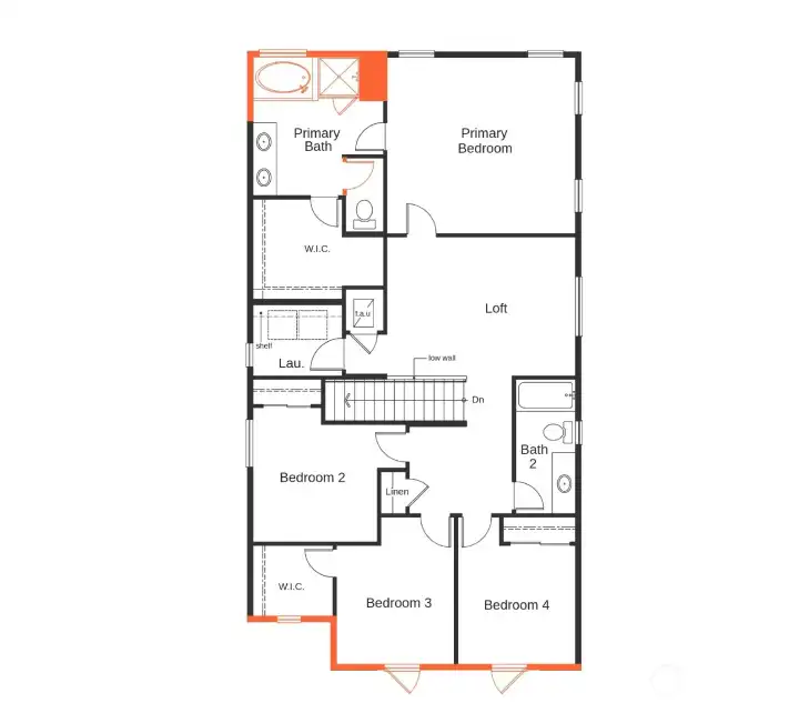 Photo of layout not of actual home