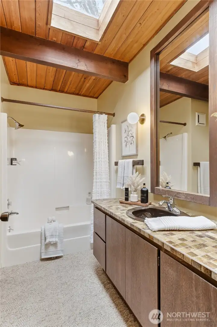 The full bathroom adjoining bedroom #2.