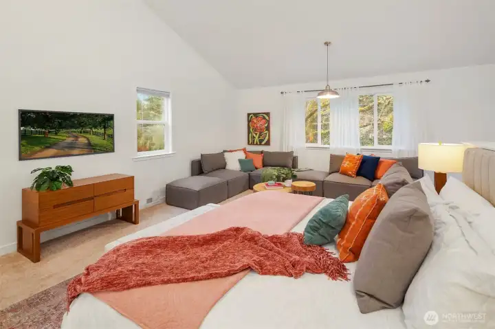 South and west facing windows.