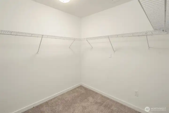 The sweet walk-in closet upstairs.