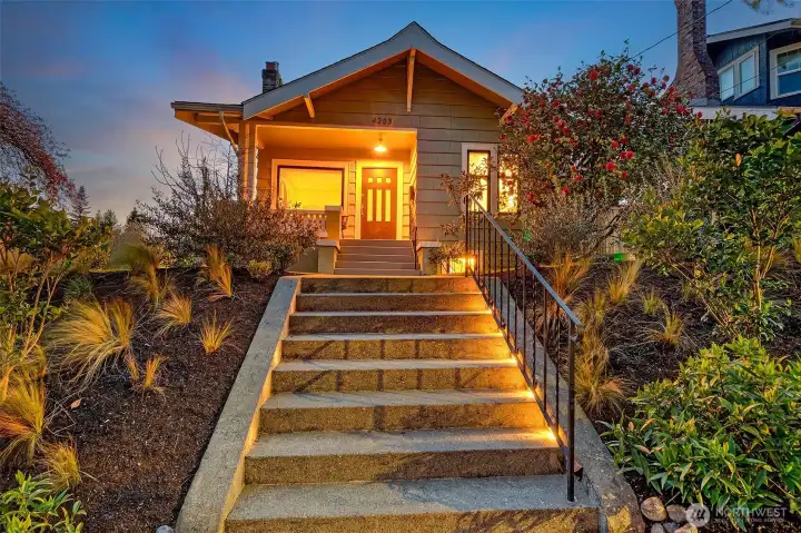 Perched up on a corner lot for maximum sun and privacy. So rare in Seattle!