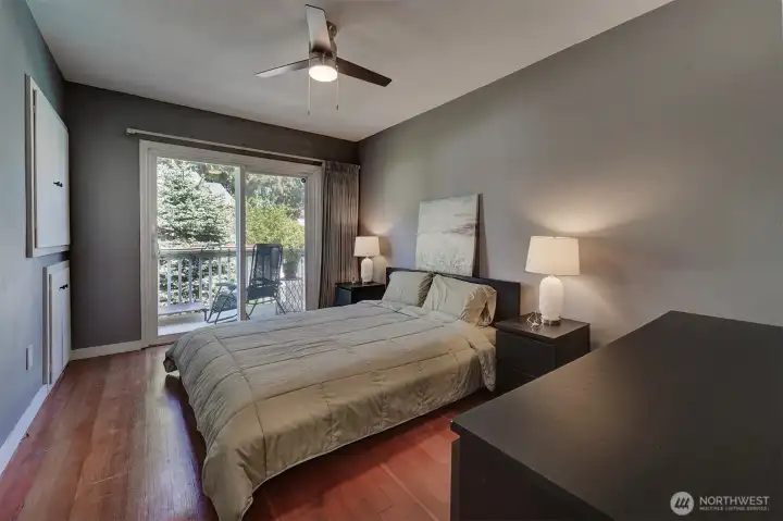 Bedroom 1 has a balcony that you can enjoy morning coffee with a fun view.