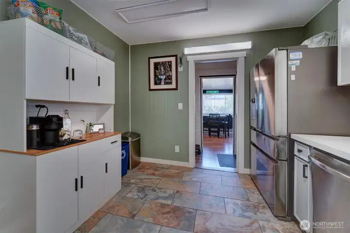 Coffee bar and mini-pantry