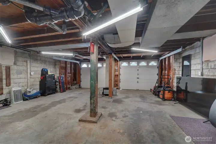 Oversized two car garage