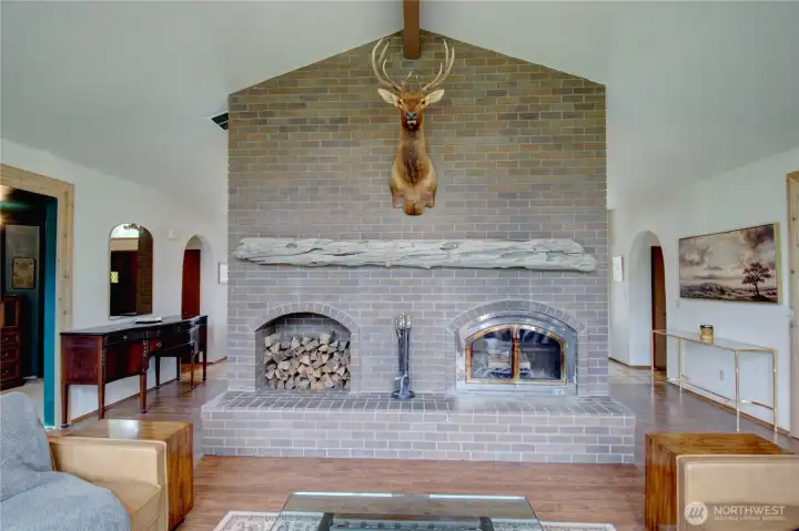 A cozy fireplace for those evenings in