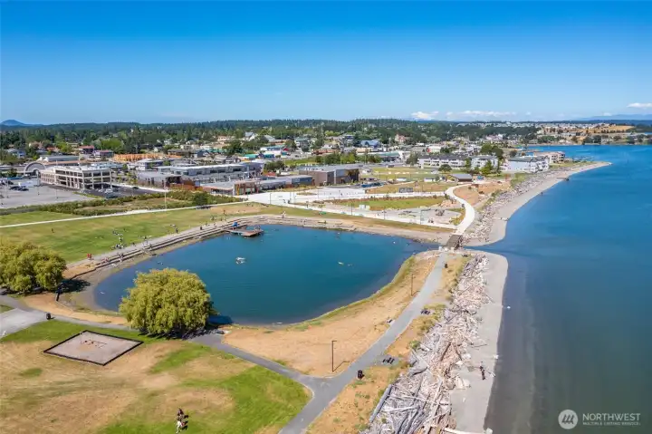 Aerial view of Windjammer Park.