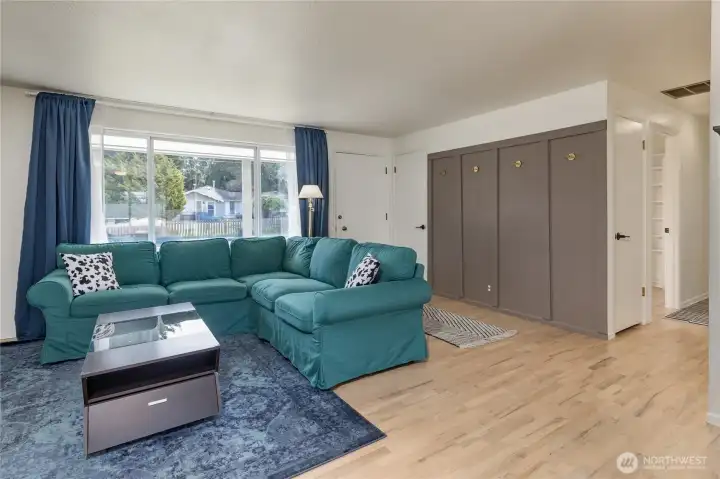 An inviting open layout that’s perfect for hosting or quiet nights in