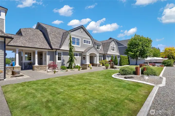 Set within the sought-after Indian Bay community, the property enjoys breathtaking water views, private shoreline, and a setting that feels worlds away while remaining conveniently connected to Seattle and the greater Puget Sound region.