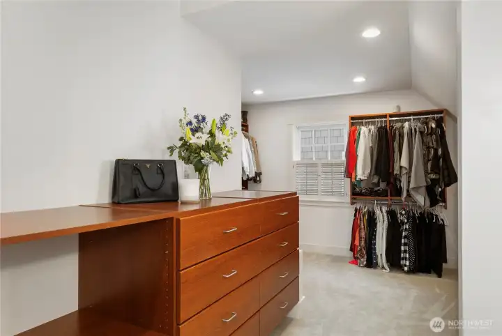 Primary walk-in closet.