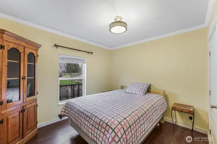 Bedroom #2 also has a crown molding and a generous size closet.