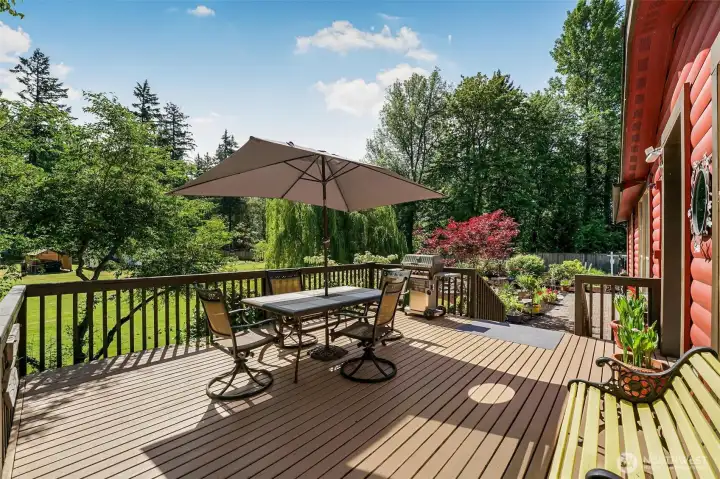 Large entertainment size deck.