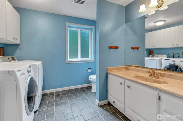 Laundry/bath downstairs