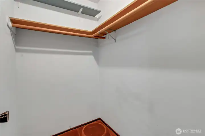 Walk-in style closet for flex room provides lots of storage!