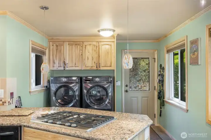 Side door exit leads to carport. Side door exit leads to carport.