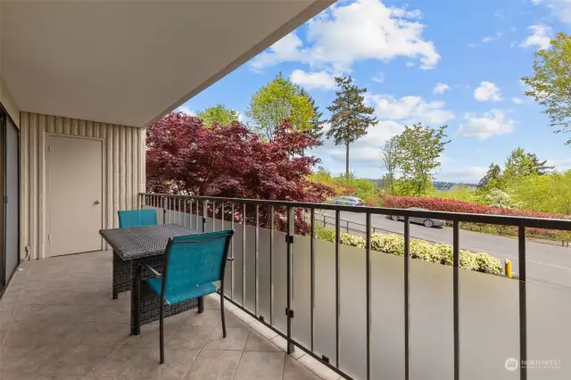 This generous covered outdoor space extends your living area and offers a private retreat where you can enjoy the fresh air and take in the tranquil surroundings.