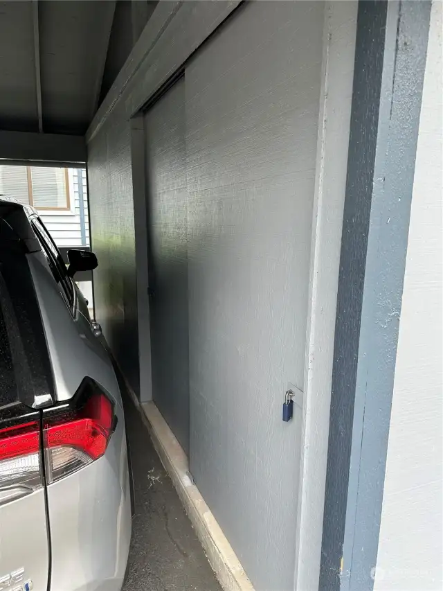 Covered parking and extra storage
