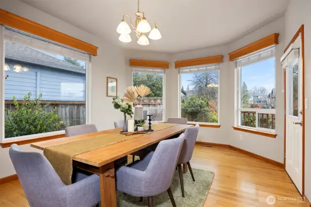 The dining area is very spacious and opens out to the rear deck which is perfect for barbequing and eating outside as it is south facing.