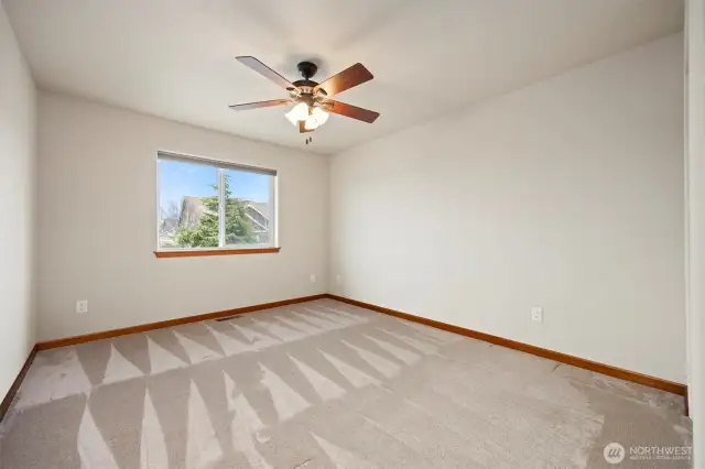 Looking toward the front of the home that is north-facing.