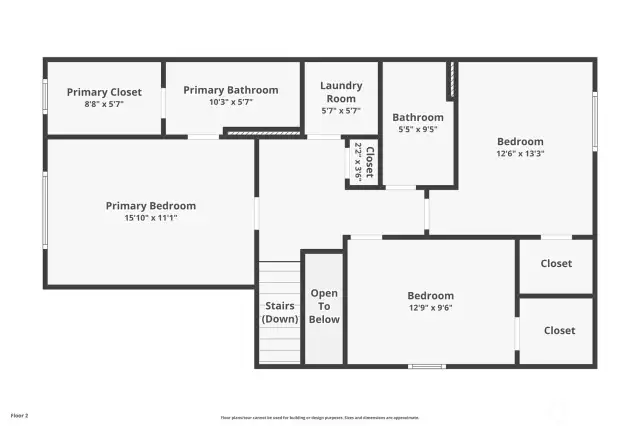 Here's the layout for the upper floor.