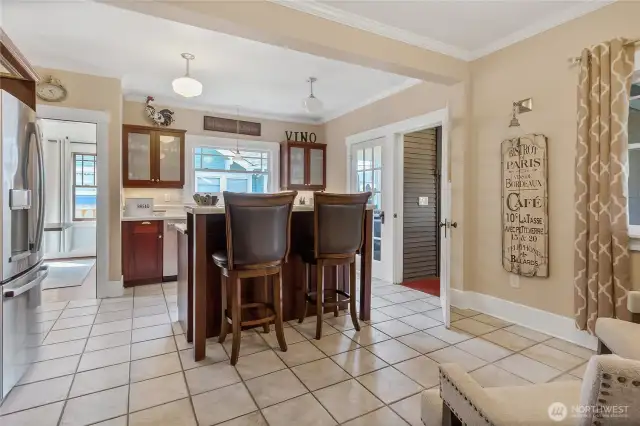 Kitchen from a distance.