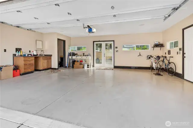 Good sized garage.