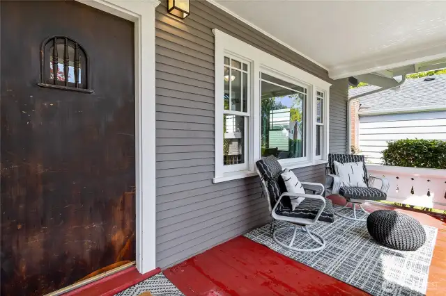 Inviting front porch.