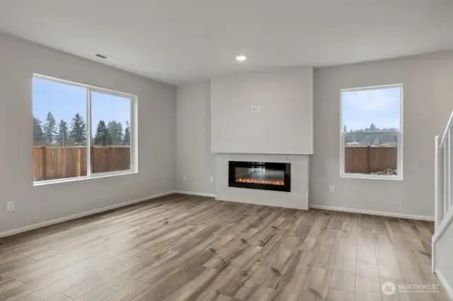 Open concept living/dining/kitchen-Discalimer-Disclaimer- Photos are of another Lina floor plan from a previous community, photos are for illustrative purposes only. Finishes, flooring, upgrades, or other features may vary.