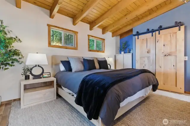 Primary Bedroom in "The Cabin"