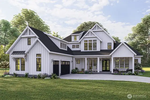 Artist’s rendering of a potential home site. Home not yet built.