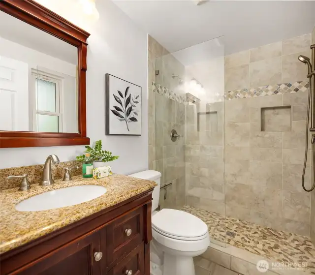 Primary bathroom - quality tilework shower
