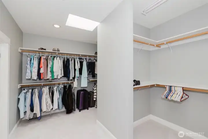 Primary closet has access to fabulous laundry.