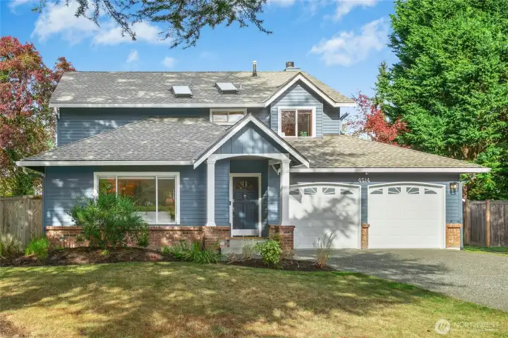Welcome to 4514 186th Ave SE! This lovely two-story is on a flat corner-lot in South Lake Sammamish.