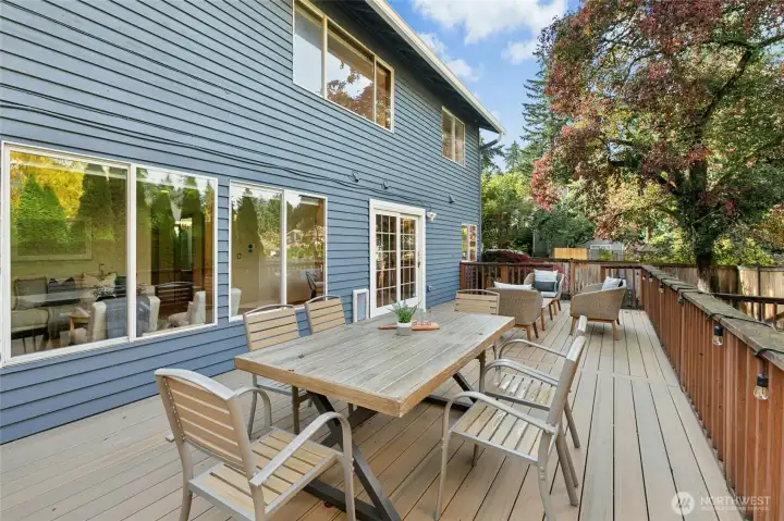 The main event! Entertain, grill, eat, lounge, or install a hot tub on this large deck space.